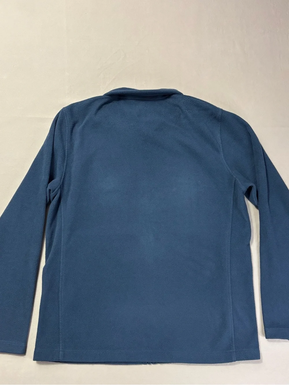 The North Face Men's Blue Full-Zip Fleece Jacket with Light Blue Logo Size Large